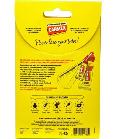 CARMEX Limited Edition Keyring Set (Includes Strawberry Tube) - Softens and Hydrates Lips - Buy Online on GoSupps.com