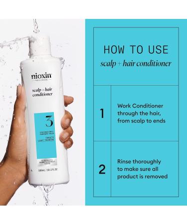 Nioxin System 3 Conditioner for Colored & Damaged Hair | Niacinamide & Biotin | 16.9 Fl Oz | Best for Light Thinning | Ships Internationally - Buy Online on GoSupps.com