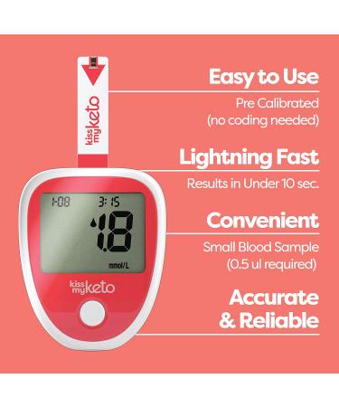 Kiss My Keto Blood Test Strips for Monitoring Ketones | 30 Ketone Testing Strips for KMK Keto Blood Monitor | 1 Month Supply | Pack of 30 Strips - Buy Online on GoSupps.com
