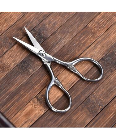 Lobodt Small Facial Hair Scissors - Stainless Steel Straight Tip Snips Grooming Kit for Eyebrows, Beard, Moustache - Portable PU Case Included - Buy Online on GoSupps.com