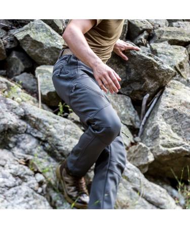 Free Soldier Men's Fleece Lined Outdoor Cargo Hiking Pants - Gray - 34W x 32L - Buy Online on GoSupps.com