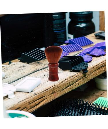 Beavorty shave for men neck brush Hair Removal Brush mens duster Soft Barber Neck Duster for hair Salon Shaving Brush Hair Salon Brush man styling brush clean Bamboo 14*4.5cm Brown - Buy Online on GoSupps.com
