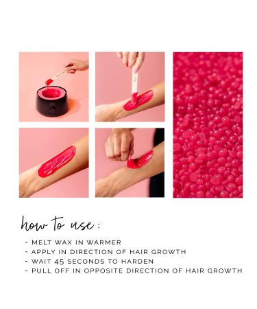 KoluaWax Pink Hard Wax Beads - All-In-One Body Formula for Hair Removal - Ideal for Face, Bikini, Legs, Underarm, Back, and Chest - Large Refill Pearl Beans for Wax Warmer Kit - Buy Online on GoSupps.com