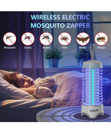 Imenlox Bug Zapper Outdoor with LED Light Cordless Mosquito Zapper Indoor 2500mAh Electric Rechargeable Fly Zapper 2-in-1 Portable Fly Traps Fly Zapper for Home Backyard Camping Patio(White) - Buy Online on GoSupps.com