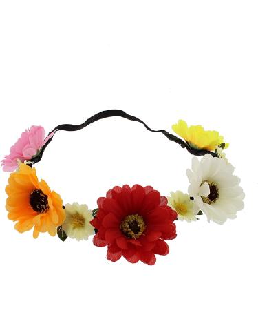 Zac's Alter Ego Pair of Multicolour Sunflower & Daisy Elasticated Hair Garlands - Buy Online on GoSupps.com