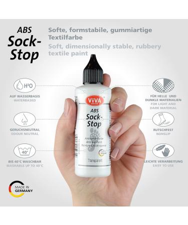 Viva Decor Sock Stop Non Slip Liquid - Transparent 2.77 fl oz | Anti-Slip for Socks | Made in Germany | ABS Anti-Skid Fabric | Pack of 1 - Buy Online on GoSupps.com