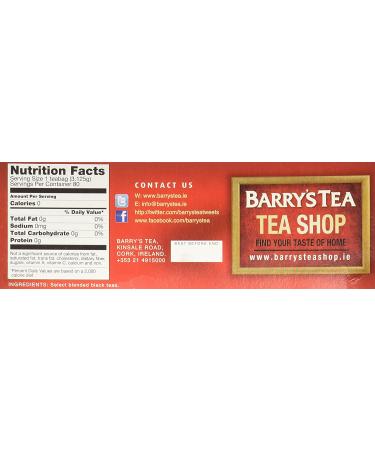 Barry's Tea Gold Blend 80 Tea Bags (Pack of 4) - 320 Tea Bags Total - Buy Online on GoSupps.com