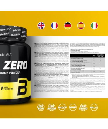 Biotechusa BCAA Zero Powder - 6g Vegan Essential Amino Acids Sugar-Free Lactose-Free Gluten-Free 360g Apple Flavour - Buy Online on GoSupps.com