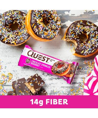 Quest Nutrition Chocolate Sprinkled Doughnut Protein Bars - 12 Count | 2.12 oz Each - Buy Online on GoSupps.com