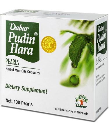Dabur Pudin Hara Pearls - Daily Digestive Care Supplements for Men and Women | 10 Count Pack | Relieves Bloating, Acidity, Flatulence & Indigestion | Promotes Digestive & Gut Health - Buy Online on GoSupps.com