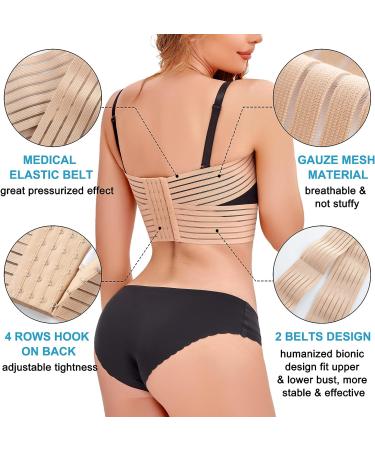 SCARBORO Post Surgery Breast Band for Women | Compression & Support Strap for Breast Augmentation and Reduction | XS-Small Beige - Buy Online on GoSupps.com