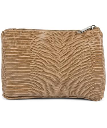 styleBREAKER ladies beauty bag crocodile look surface cosmetic bag make up bag bag organizer 02013018 color: brown