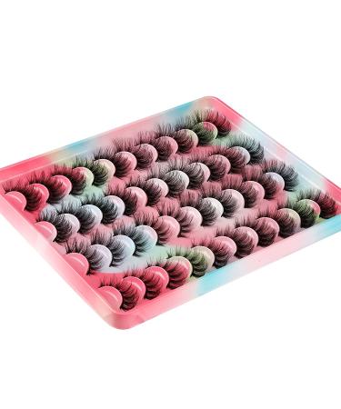 20 Pairs Natural Fluffy Cat Eye False Eyelashes - 4 Styles Wispy 5D Faux Mink Multipack - Buy Online on GoSupps.com