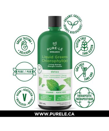 Organic Liquid Greens Chlorophyll Sampler - 4 Organic Grasses - 400mg / svg - Detox - Alkaline - Natural Body Deodorant Antioxidant - Made in Canada (2 X 60ml) - Buy Online on GoSupps.com