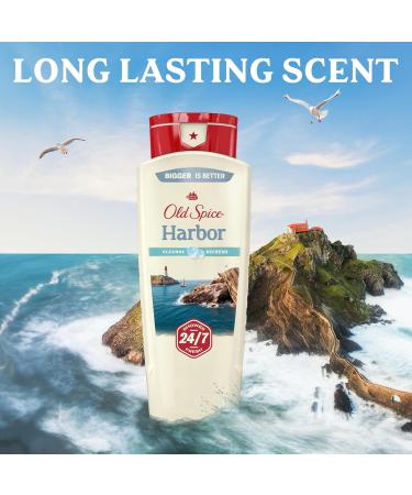 Old Spice Cleansing Body Wash for Men, 24/7 Shower Fresh with Lasting Scent, Cleanse & Refresh, Gentle on Skin, Vitamin B3, Harbor with Coastal Breeze + Driftwood Scent, 18 oz (Pack of 4) Harbor 18 Ounce (Pack of 4) - Buy Online on GoSupps.com