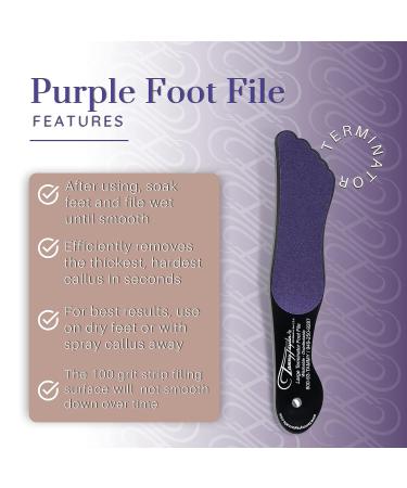 Tammy Taylor Purple Terminator Large Foot File - Removes Hard Dead Cracked Skin & Calluses, Double Durability, Gentle on Feet - Pack of 1 - Buy Online on GoSupps.com