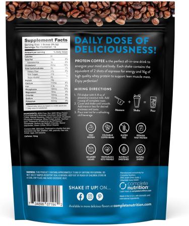 Complete Roast Vanilla - Gourmet All Natural Coffee Protein | 15 Servings - International Shipping Available - Buy Online on GoSupps.com