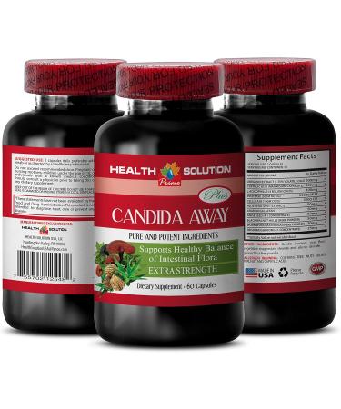 Natural Detox Pills - Candida Away Plus | Extra Strength Cleanse & Support - 120 Capsules (2 Bottles - Buy Online on GoSupps.com