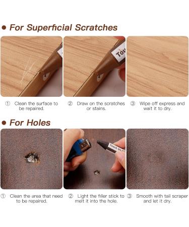 SEISSO Wood Filler Stick - 8 Colors Furniture Crayons for Scratches | Wood Repair Kit for Hardwood Floor Laminate & Furniture - Buy Online on GoSupps.com