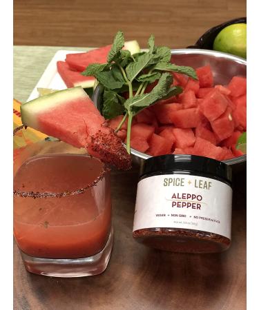 SPICE + LEAF Premium Aleppo Pepper Flakes 3.5 oz - Vegan, Kosher, Preservative-Free Mild Red Pepper - Buy Online on GoSupps.com