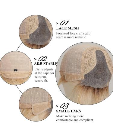 EMMOR HD Lace Front Pixie Cut Human Hair Wig with Bangs - Layered Short Blonde Wig for White Women - Buy Online on GoSupps.com