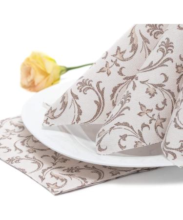 Buy Papstar Royal Collection Napkins - 50 Pack 1/4 Fold Damascato Brown 40x40 cm - International Shipping Available - Buy Online on GoSupps.com