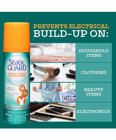 Static Guard Fabric Spray | Fresh Linen Scent | 1.4 oz - Anti-Static Solution for Clothing & Linens - Buy Online on GoSupps.com