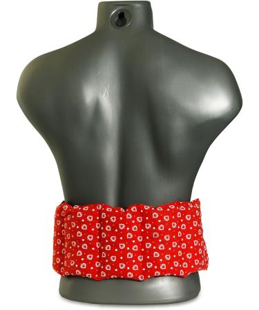 Cherry Stone Pillow 7-Chamber Heat Pillow with Ribbon - Grain Pillow 65x15cm Red Hearts - Ideal for Relaxation & Comfort - Buy Online on GoSupps.com