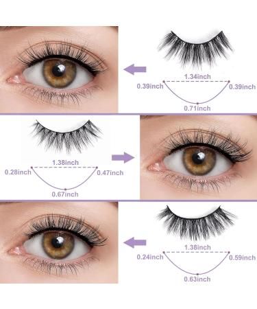 15 Pairs MAGEFY Fake Eyelashes: Handmade Cat Eye Lashes, 3 Styles, Natural Faux Mink, Reusable - 15mm-18mm - Buy Online on GoSupps.com