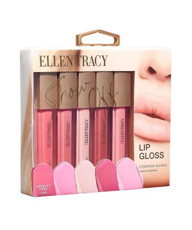 ELLEN TRACY Lip Gloss Collection - 5 Pc. Set in Neutral Colors - Buy Online on GoSupps.com