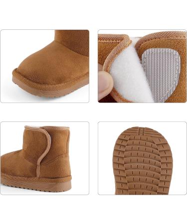 MK MATT KEELY Baby Winter Snow Boots Toddler Unisex Plush Booties - Brown | 5 UK Child - Buy Online on GoSupps.com