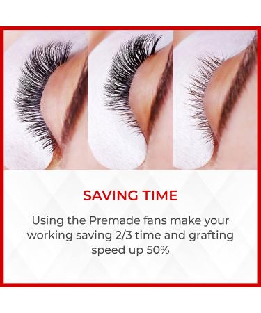 Shop 5D Premade Fan Eyelash Extensions | 120 Fans C/D Curl Mix Length 9-15mm | The Lash Supply - Buy Online on GoSupps.com