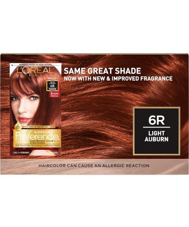 L'Oreal Paris Superior Preference 6R Light Auburn Hair Color 2-Pack - Fade-Defying & Shine Permanent Hair Dye - Buy Online on GoSupps.com