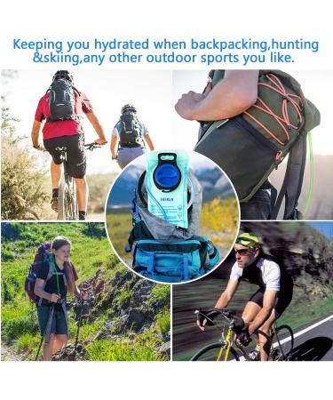 2L Leak Proof Hydration Bladder 2PC Set - BPA Free, Easy Clean Water Reservoir for Bicycling, Hiking, Camping - Military Grade Hydration Pack Replacement - Buy Online on GoSupps.com