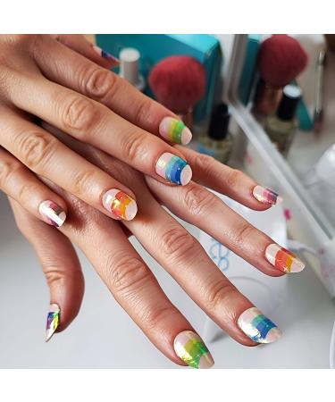  NOOVES NOOVES Rainbow Star Nail Gel Sheets - 20 Sheets - Nail Art - Semi-Hardened Premium Nail Polish - 1 Nail File and 1 Orange Stick - Vegan - Buy Online on GoSupps.com