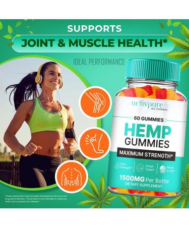 Activ Pure Hemp Gummies - ActivPure Supplement Hemp Gummies - Maximum Strength All Natural Overall Health and Wellness Support Activ Pure Health Gummy Reviews (5 Pack) - Buy Online on GoSupps.com