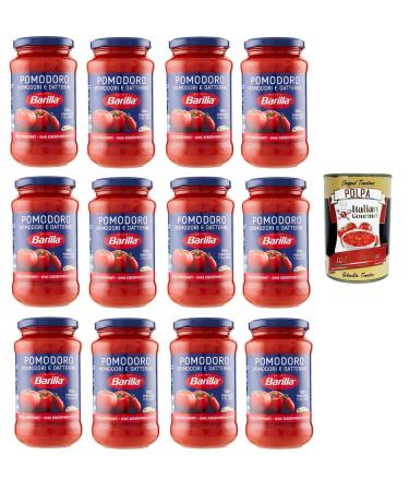 Italian Gourmet E.R. Barilla Tomato and Datterini Sauce 100% Italian Tomato Sauces 400 g + Italian Gourmet Pulp 400 g 12 Pieces