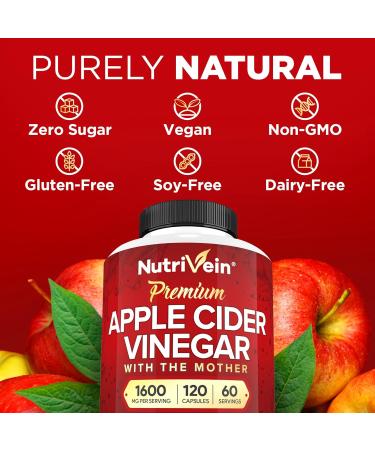 Nutrivein Premium Apple Cider Vinegar Capsules & Magnesium L-Threonate Bundle: High-Absorption Magnesium Threonate Supplement and Apple Cider Vinegar Supplements for Brain, Gut, & Overall Well-Being - Buy Online on GoSupps.com