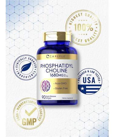 Carlyle Phosphatidyl Choline 1680mg | 90 Softgels | Non-GMO & Gluten Free Supplement - Buy Online on GoSupps.com