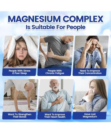 Magnesium Complex 8 Forms of Elemental Magnesium for Maximum Absorption 1000mg High Potency Formula Supports Bones Muscles & Overall Well-Being Non-GMO 90 Capsules - Buy Online on GoSupps.com