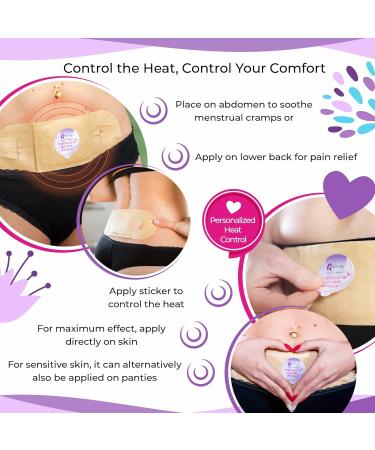 Flow-Specific Herbal Heat Patches for Menstrual Cramp Relief - Heavy Flow - 10 Pack | 8 Hours Adjustable Heat Therapy for PMS Comfort - Buy Online on GoSupps.com