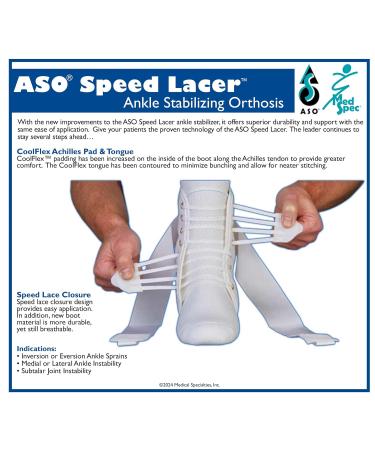 ASO Speed Lacer Ankle Stabilizer - Black XX-Large | Best Support for Sports & Recovery | International Shipping Available - Buy Online on GoSupps.com