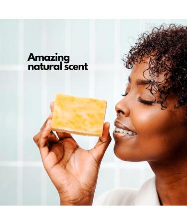 Organic Turmeric and Lemongrass Soap Bar - Natural Face and Body Cleanser for Men and Women - Vegan, Cruelty-Free, Handmade - 3.88 oz - Buy Online on GoSupps.com