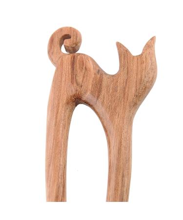 Marycrafts Cat Hairpin - Handmade Wooden Hair Sticks & Accessories for Kitty Lovers - Buy Online on GoSupps.com