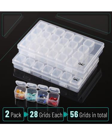 Mr. Pen Diamond Painting Storage Containers - 28 Grids (2 Pack) with 160pcs Label Stickers | Diamond Art & Bead Organizer - Buy Online on GoSupps.com