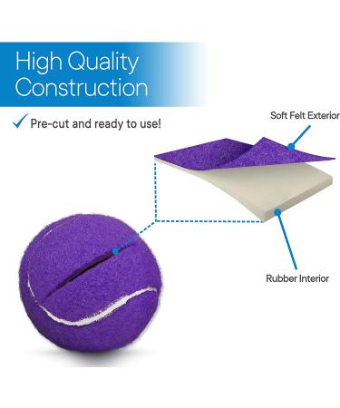 RMS Walker Glide Balls - Set of 2 with Precut Opening - Easy Installation - Purple - Fits Most Walkers - Buy Online on GoSupps.com