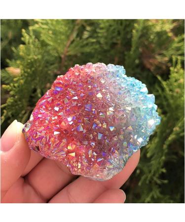 Natural Aura Red and Blue Stone Flower Electroplated Crystal Cluster forDecoration ZJGIDTEM 80-90g - Buy Online on GoSupps.com