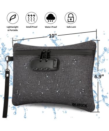 Smell Proof Bag Set with Combination Lock - Odor Proof Case for Travel - Money Safe Organizer - Black - Buy Online on GoSupps.com