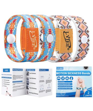 LYJEE Sea Sickness Wristbands Motion Sickness Bands for Adults and Kids Morning Sickness Relief for Pregnant Women Acupressure Anti Nausea Wristband for Cruise Ship Essentials (Large)