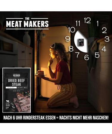 Original Beef Jerky Steak 300g - Protein-Rich Dried Beef Snack | The Meat Makers Dry Meat - Buy Online on GoSupps.com